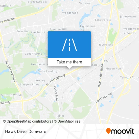 Hawk Drive map