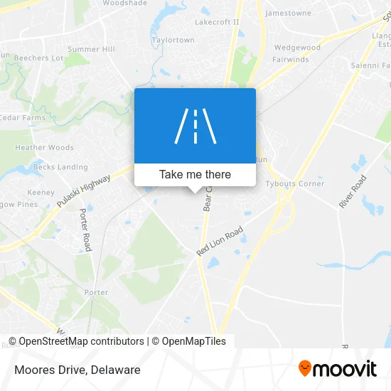Moores Drive map