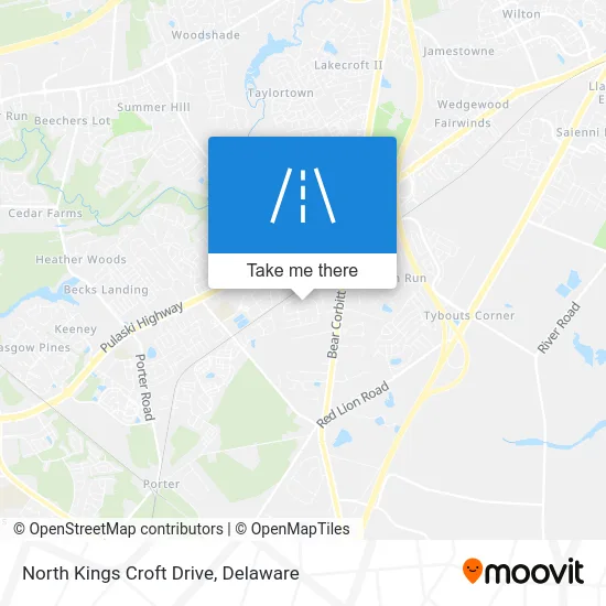 North Kings Croft Drive map