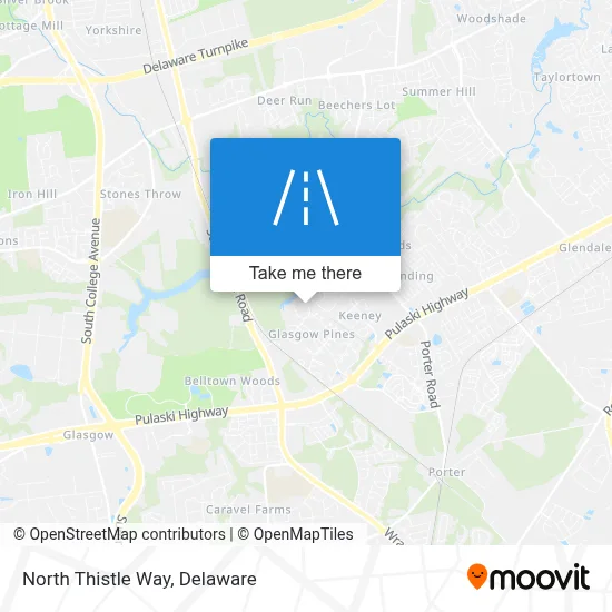North Thistle Way map