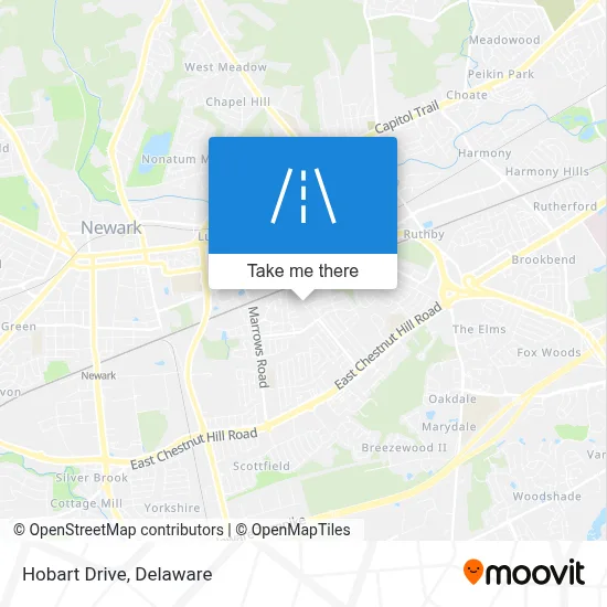 Hobart Drive map