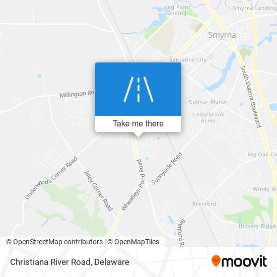 Christiana River Road map