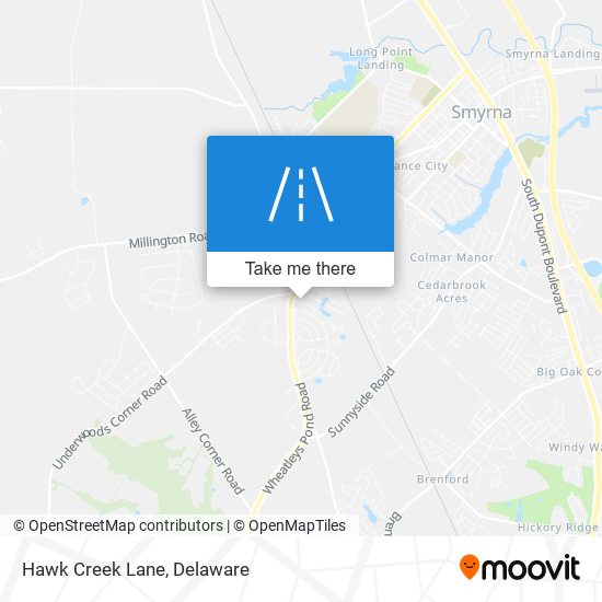 Hawk Creek Lane map