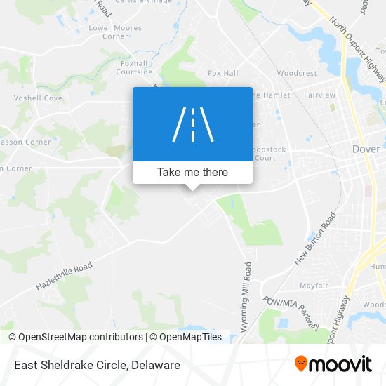 Mapa de East Sheldrake Circle