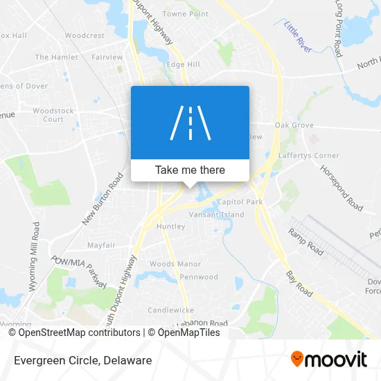 Evergreen Circle map