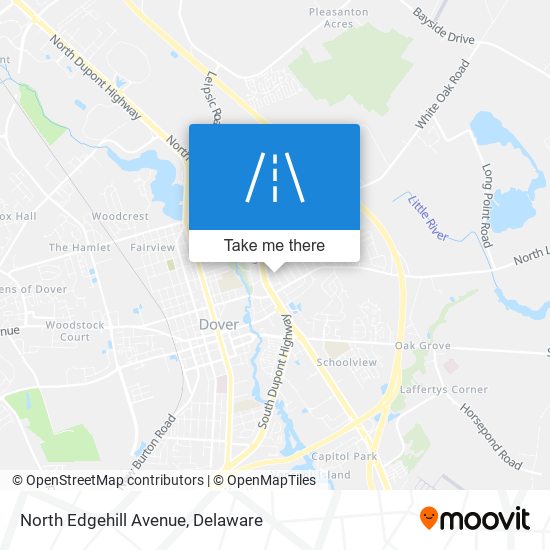 North Edgehill Avenue map