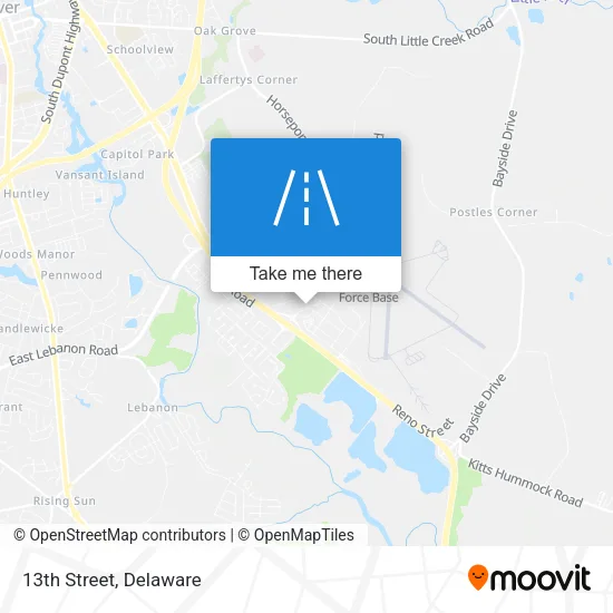 13th Street map