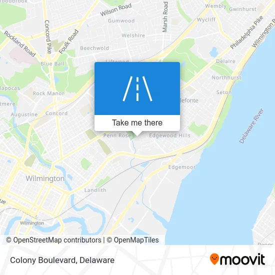 Colony Boulevard map