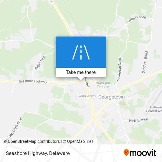 Seashore Highway map