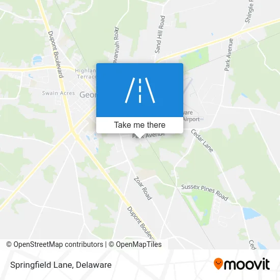 Springfield Lane map