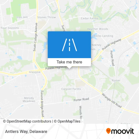 Antlers Way map