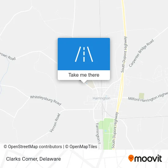 Clarks Corner map