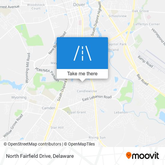 North Fairfield Drive map