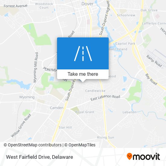 West Fairfield Drive map