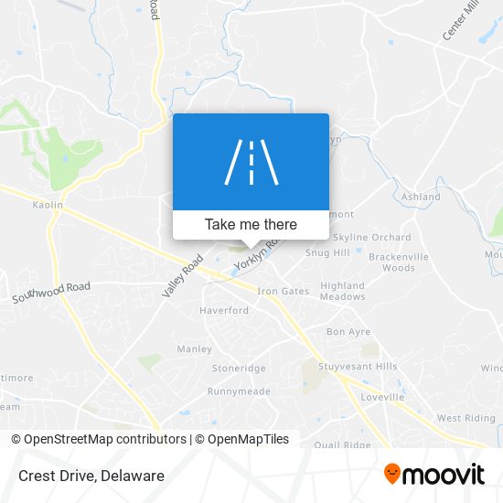 Mapa de Crest Drive