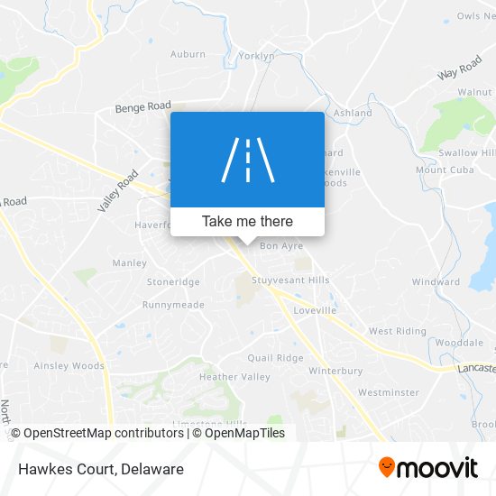 Mapa de Hawkes Court