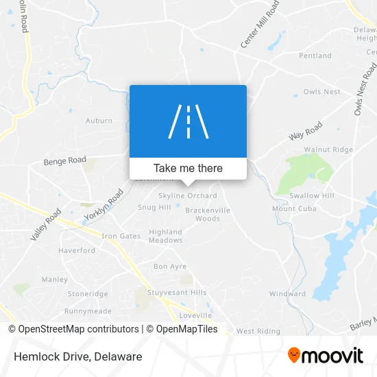 Hemlock Drive map