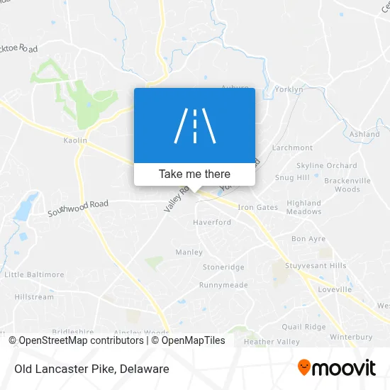 Old Lancaster Pike map