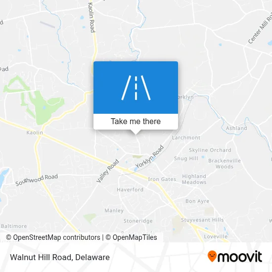 Walnut Hill Road map
