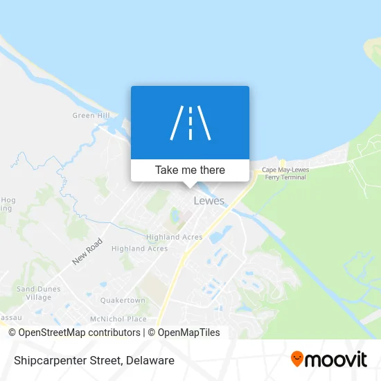 Shipcarpenter Street map