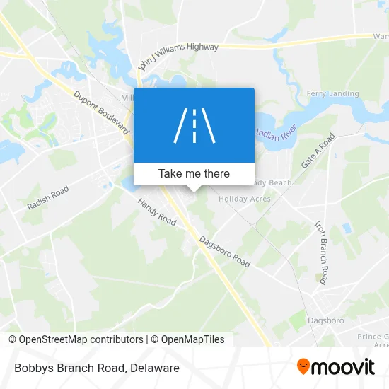 Bobbys Branch Road map