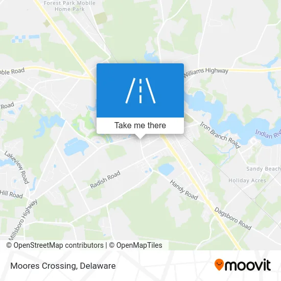 Moores Crossing map