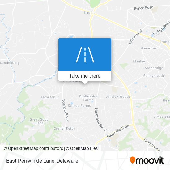 East Periwinkle Lane map