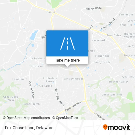 Fox Chase Lane map