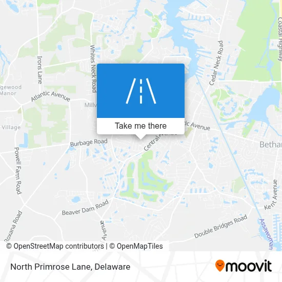 North Primrose Lane map
