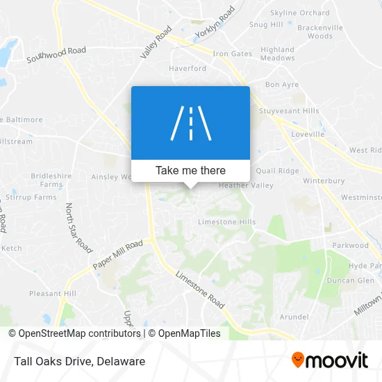 Tall Oaks Drive map