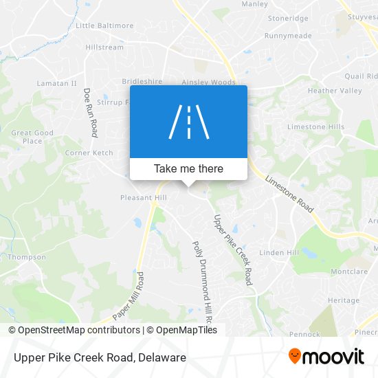 Upper Pike Creek Road map