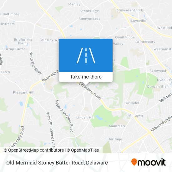 Old Mermaid Stoney Batter Road map