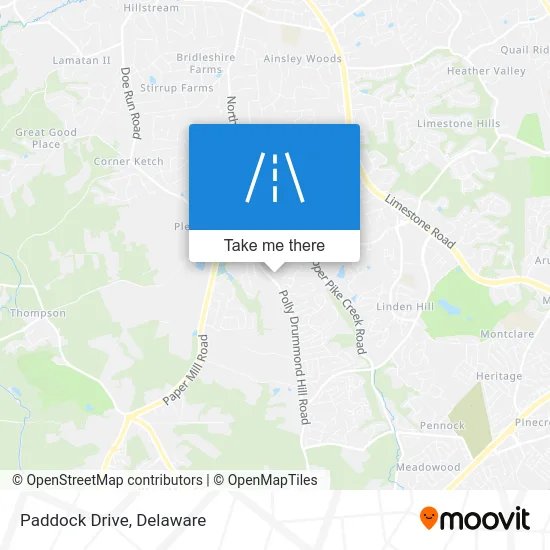 Paddock Drive map