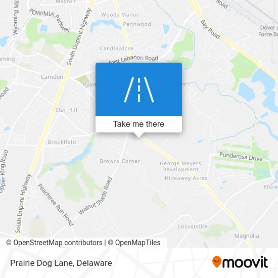 Prairie Dog Lane map