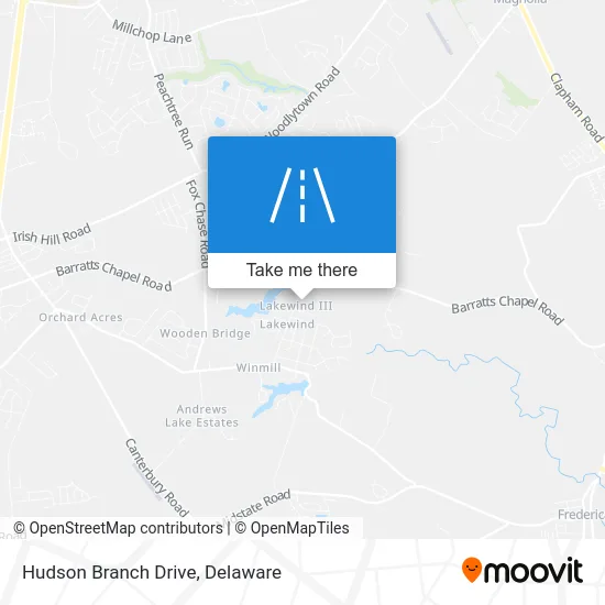 Hudson Branch Drive map