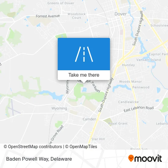 Baden Powell Way map