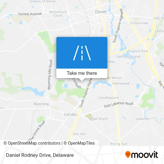 Daniel Rodney Drive map