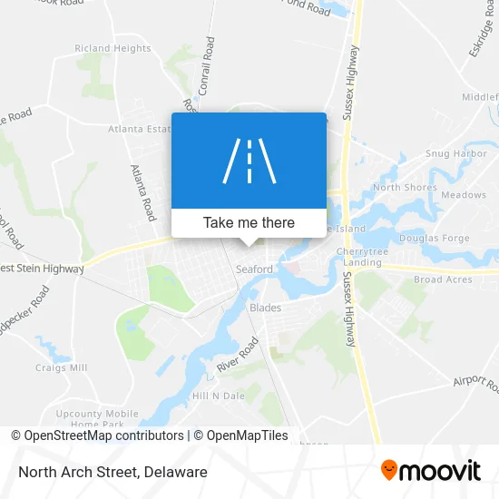 North Arch Street map