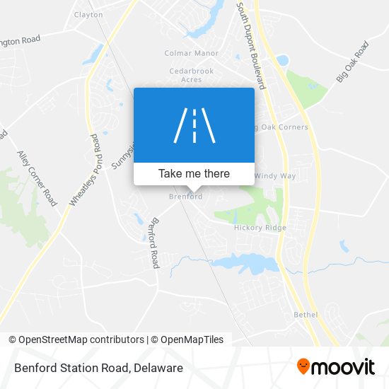 Benford Station Road map