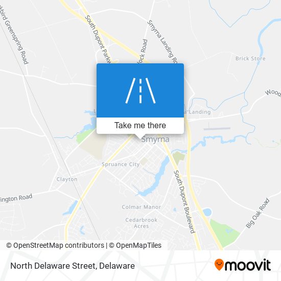 North Delaware Street map