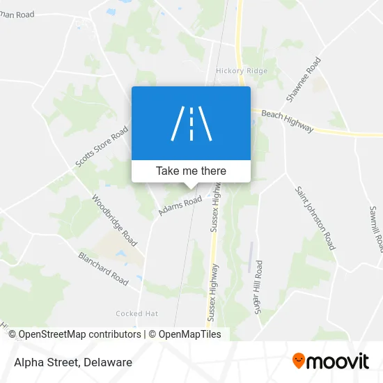Alpha Street map