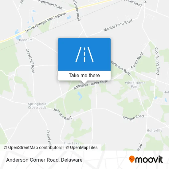 Anderson Corner Road map