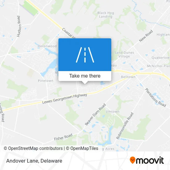Andover Lane map