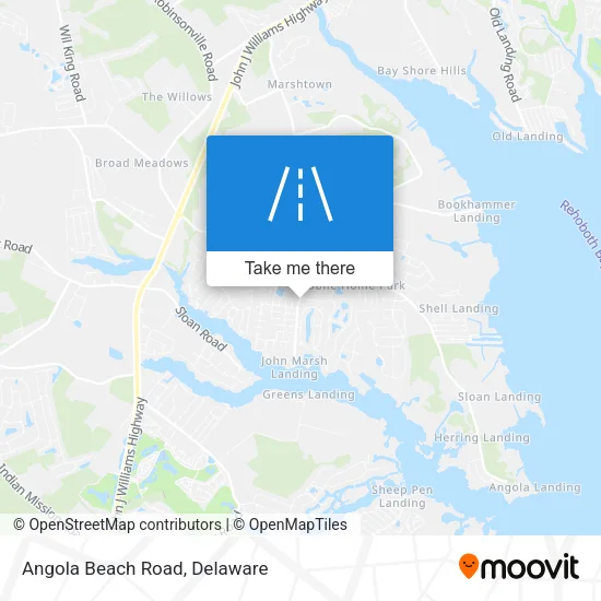 Angola Beach Road map