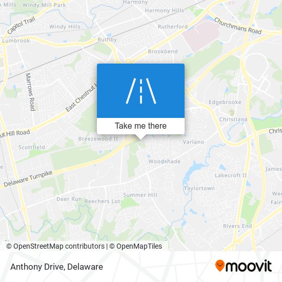 Mapa de Anthony Drive