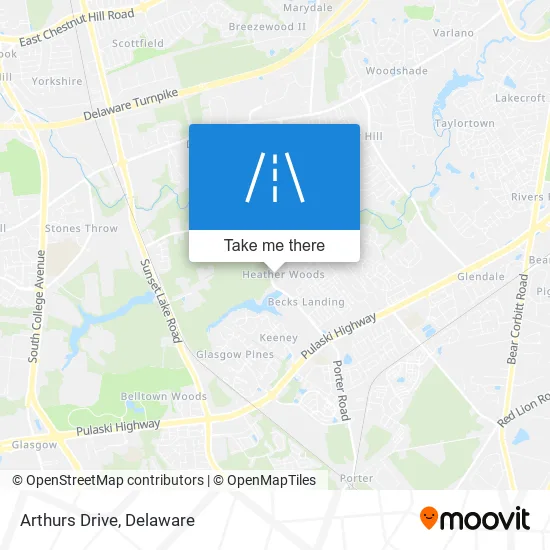 Arthurs Drive map