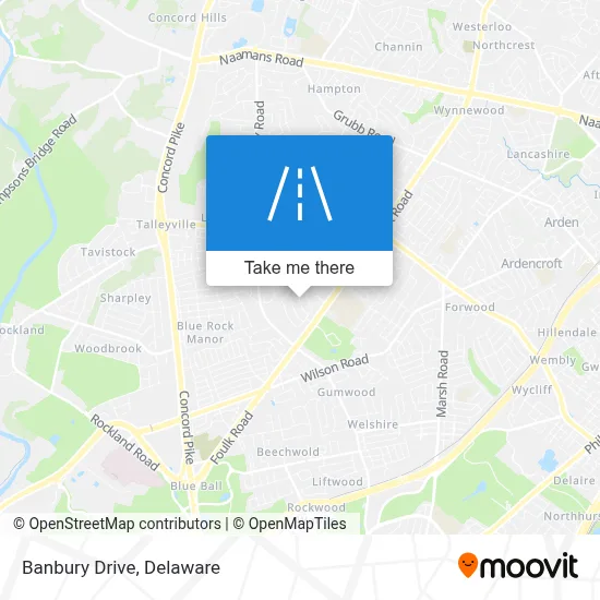 Banbury Drive map