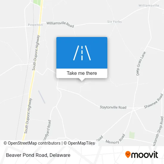 Beaver Pond Road map