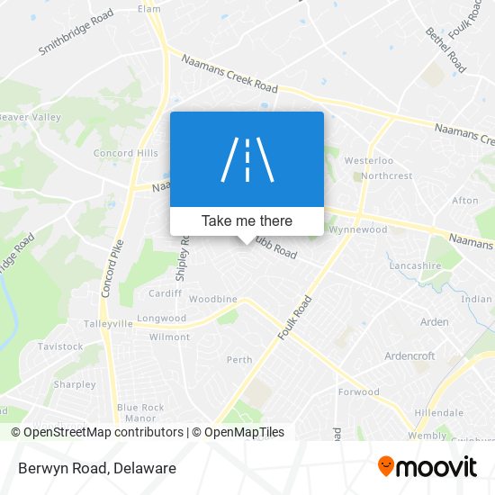 Berwyn Road map