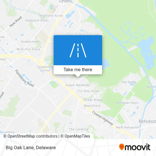 Big Oak Lane map